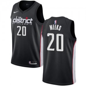 Maillot De Basket Meeks Washington Wizards Homme #20 Nike City Edition Noir