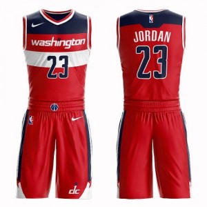 Nike NBA Maillots Michael Jordan Wizards #23 Suit Icon Edition Rouge Enfant