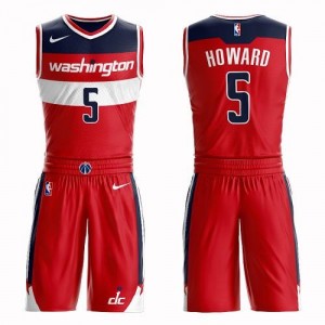 Maillots Howard Wizards Rouge Nike Enfant No.5 Suit Icon Edition