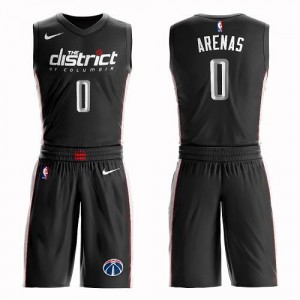 Maillots De Basket Arenas Washington Wizards Nike Homme Noir Suit City Edition No.0