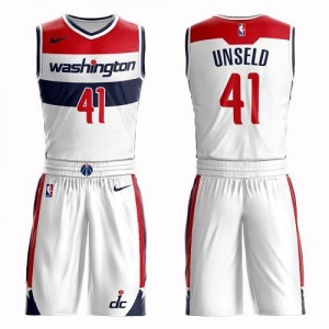 Nike NBA Maillot Basket Wes Unseld Wizards Suit Association Edition No.41 Enfant Blanc