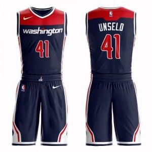 Nike NBA Maillot De Basket Wes Unseld Wizards #41 Enfant Suit Statement Edition bleu marine