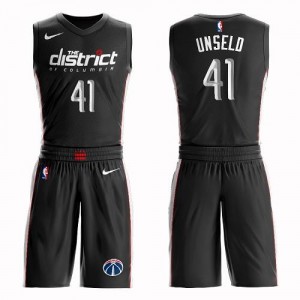 Nike Maillot De Basket Unseld Wizards Suit City Edition #41 Noir Enfant