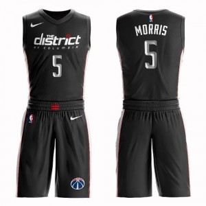 Maillot De Basket Markieff Morris Washington Wizards Nike Suit City Edition Homme No.5 Noir