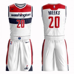 Maillot De Basket Jodie Meeks Wizards Homme Nike #20 Suit Association Edition Blanc