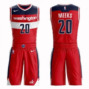 Maillot Basket Jodie Meeks Washington Wizards No.20 Enfant Nike Rouge Suit Icon Edition