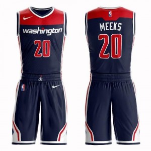 Nike NBA Maillots De Meeks Wizards Enfant No.20 bleu marine Suit Statement Edition