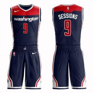 Nike NBA Maillot Sessions Washington Wizards Suit Statement Edition Enfant #9 bleu marine