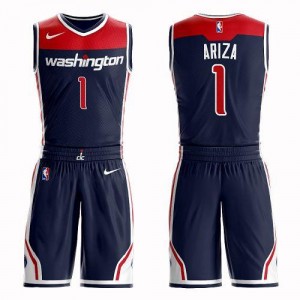 Maillot Ariza Washington Wizards bleu marine No.1 Nike Enfant Suit Statement Edition