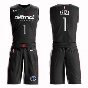 Maillot Basket Trevor Ariza Wizards Nike Suit City Edition Enfant #1 Noir