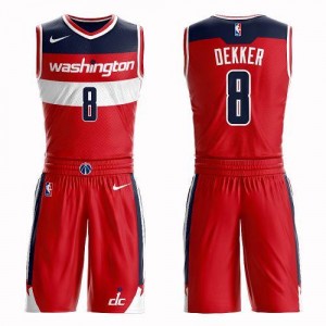 Nike Maillots Sam Dekker Wizards Rouge No.8 Homme Suit Icon Edition