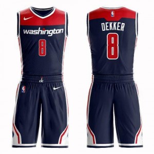 Maillot De Basket Sam Dekker Washington Wizards bleu marine #8 Nike Enfant Suit Statement Edition